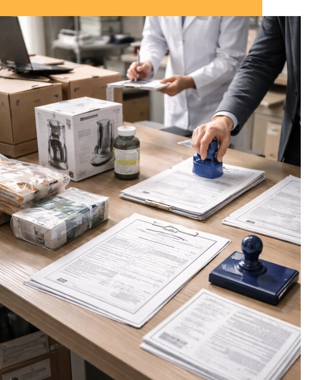 Сертификация импортных товаров от 12151 с таможенным сопровождением